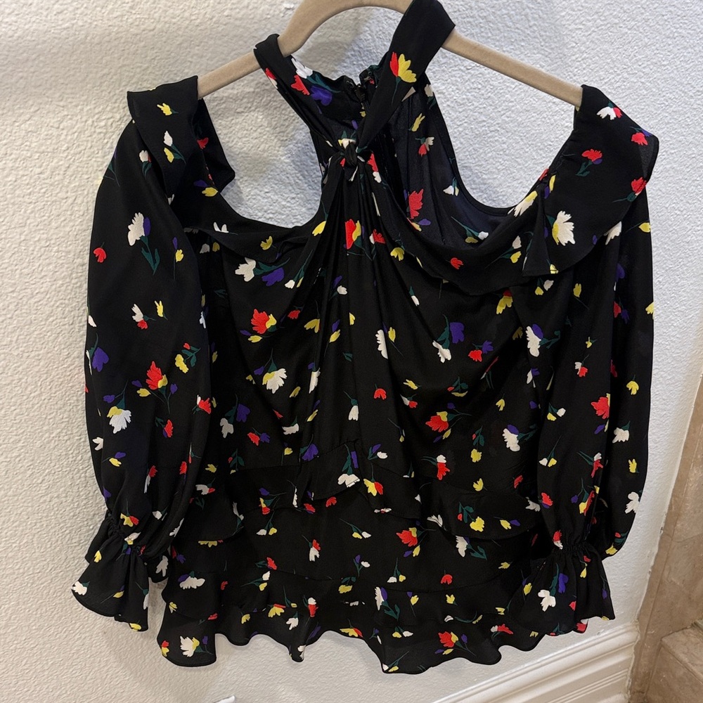 Floral Black Women's Top